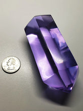 Load image into Gallery viewer, Violet (color change) Double Terminated Polished Andara Crystal Wand 328g