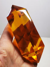 Load image into Gallery viewer, Amber - Light Double Terminated Polished Andara Crystal Wand 330g