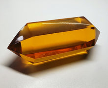 Load image into Gallery viewer, Amber - Light Double Terminated Polished Andara Crystal Wand 330g