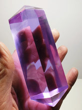 Load image into Gallery viewer, Violet (color change) Double Terminated Polished Andara Crystal Wand 344g