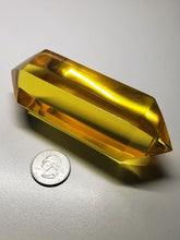Load image into Gallery viewer, Yellow - Golden Double Terminated Polished Andara Crystal Wand 300g
