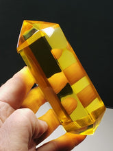 Load image into Gallery viewer, Yellow - Golden Double Terminated Polished Andara Crystal Wand 346g*