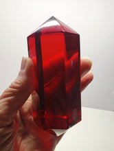 Load image into Gallery viewer, Red - Deep Double Terminated Polished Andara Crystal Wand 356g*