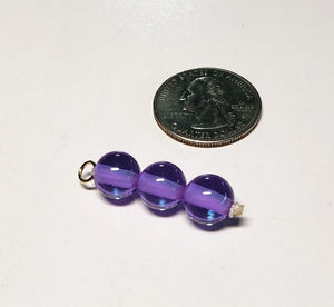 Violet Flame Andara Crystal Pendant (3 x 10mm)