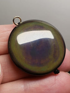 Obsidian - Rainbow Therapeutic Pendant E