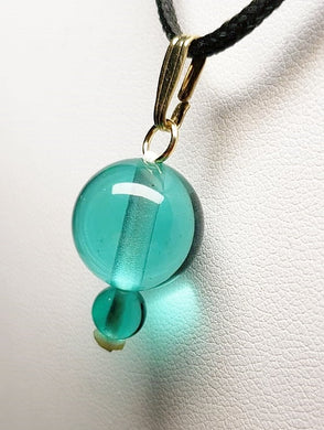 Teal - Light Andara Crystal Pendant (1 x 8mm & 14mm)