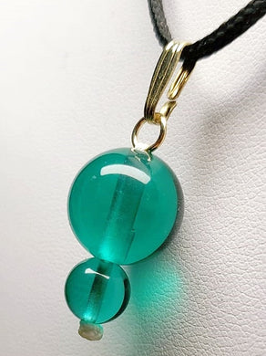 Teal Andara Crystal Pendant (1 x 8mm & 14mm)