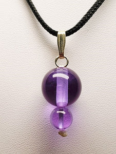 Violet Flame Andara Crystal Pendant (1 x 8mm & 14mm)