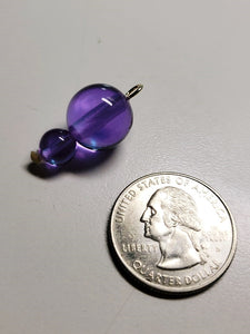 Violet Flame Andara Crystal Pendant (1 x 8mm & 14mm)