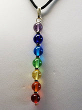 Load image into Gallery viewer, 7 Chakra Rays Andara Crystal Pendant with gold (7 x 8mm)
