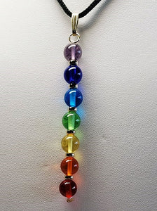 7 Chakra Rays Andara Crystal Pendant with gold (7 x 8mm)