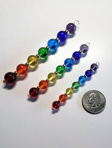 7 Chakra Rays Andara Crystal Pendant with gold (7 x 10mm)
