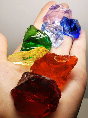 Traditional Andara Crystal Bundle chakra colors 93.23g