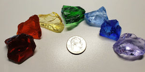 Traditional Andara Crystal Bundle chakra colors 93.23g