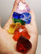 Load image into Gallery viewer, Traditional Andara Crystal Bundle chakra colors 94.48g