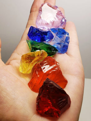 Traditional Andara Crystal Bundle chakra colors 94.48g