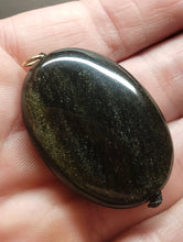 Load image into Gallery viewer, Obsidian - Golden Sheen Therapeutic Pendant B