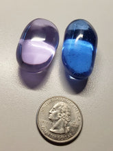 Load image into Gallery viewer, Andara Crystal Tumbled Pair Blue Violet Healing Flame