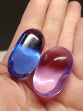 Load image into Gallery viewer, Andara Crystal Tumbled Pair Blue Violet Healing Flame
