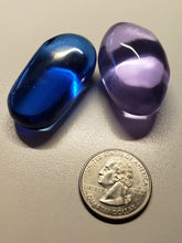 Load image into Gallery viewer, Andara Crystal Tumbled Pair Blue Violet Healing Flame