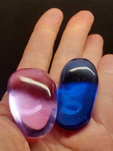 Load image into Gallery viewer, Andara Crystal Tumbled Pair Blue Violet Healing Flame
