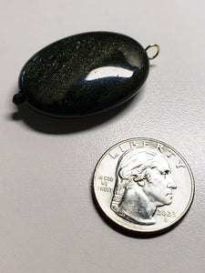 Obsidian - Golden Sheen Therapeutic Pendant C