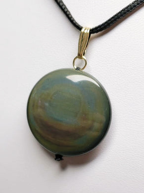 Obsidian - Rainbow Therapeutic Pendant D