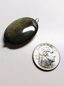 Obsidian - Golden Sheen Therapeutic Pendant D