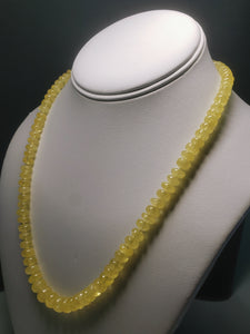 Danburite - Golden Yellow EO 6-10.5mm 20.25inch 235.2ct