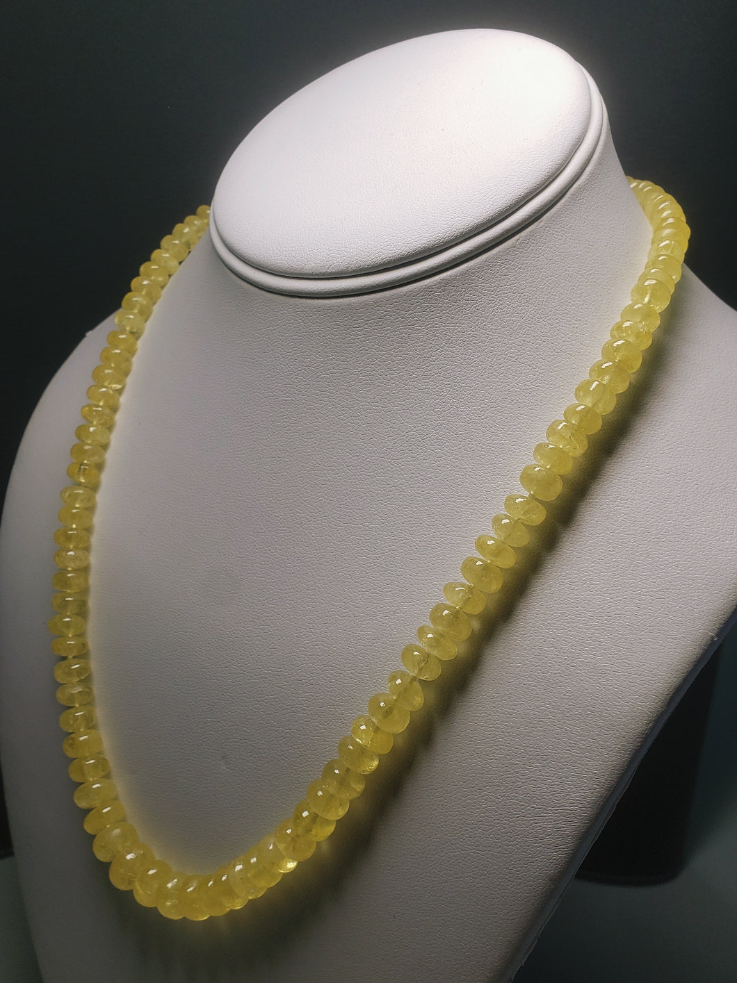 Danburite - Golden Yellow EO 6-10.5mm 20.25inch 235.2ct