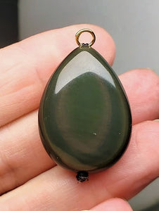 Obsidian - Rainbow Therapeutic Pendant E