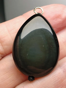 Obsidian - Rainbow Therapeutic Pendant F