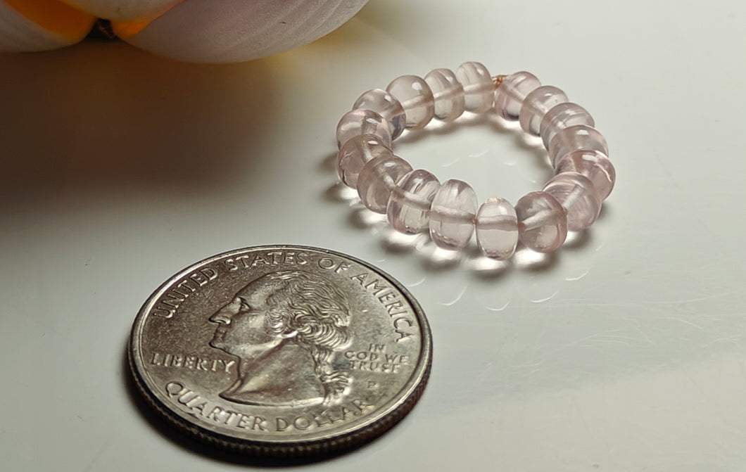 Rose Quartz Gem Healing Ring