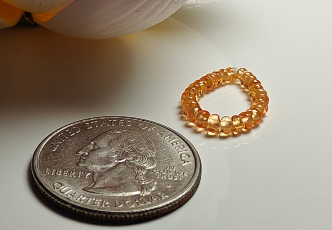 Mandarin Garnet Gem Healing Ring