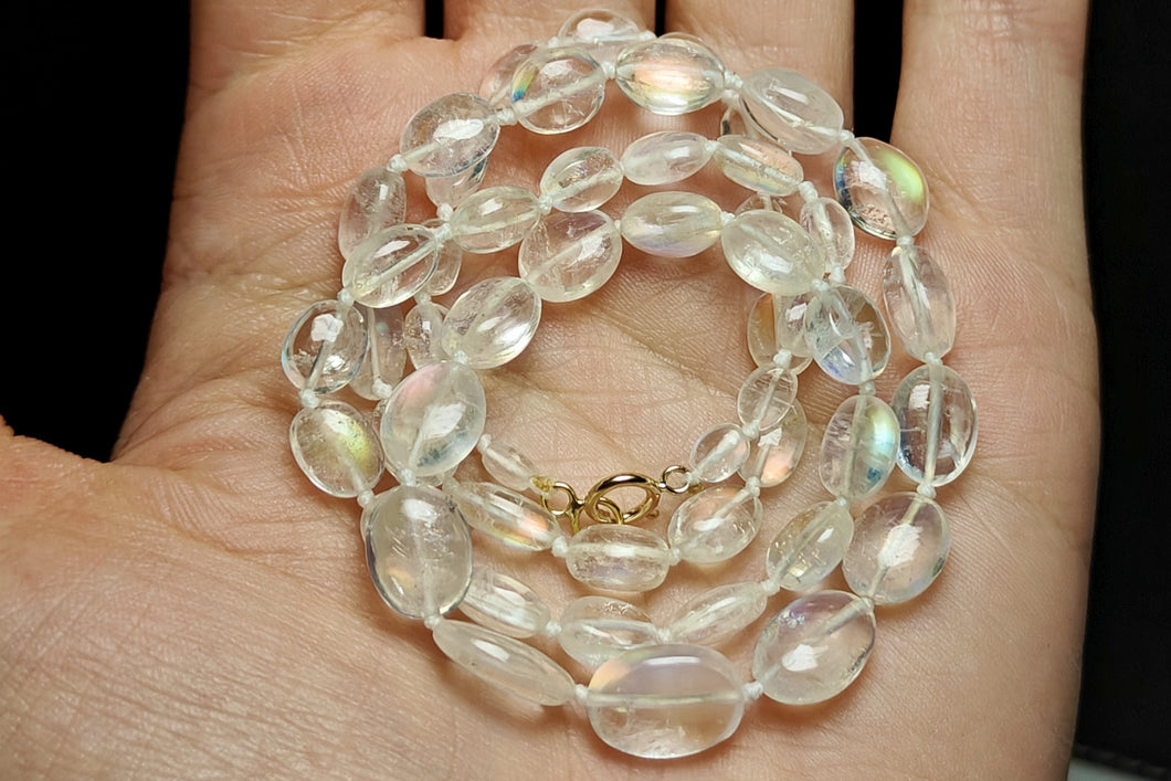 Moonstone - Madagascar Rainbow Flash EO+ oval 18.75inch