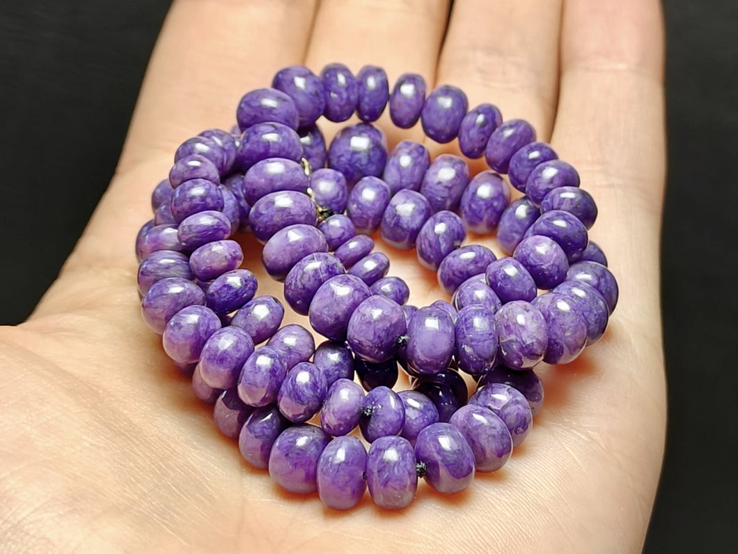 Charoite EO+ 5-9mm 19inch 188.05ct