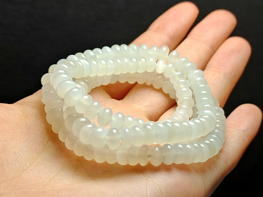 Moonstone - White Flash  EO 6-6.5mm 24.5inch