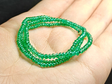 Emerald (Brazilian) EO 2.3-3.1mm 14.75inch 16.35ct