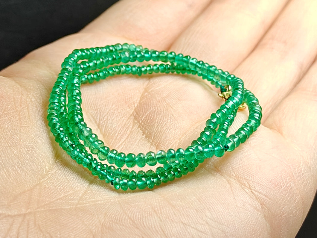Emerald (Brazilian) EO 2.3-3.1mm 14.75inch 16.35ct