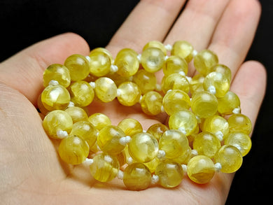 Lepidolite - Golden Mica EO+ 8+mm 24.5inch