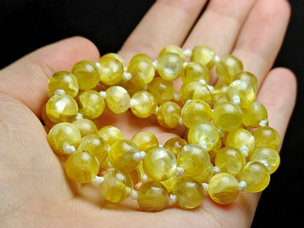 Lepidolite - Golden Mica EO+ 8+mm 24.5inch