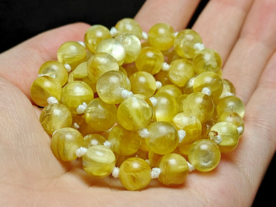 Lepidolite - Golden Mica EO+ 8+mm 25.5inch