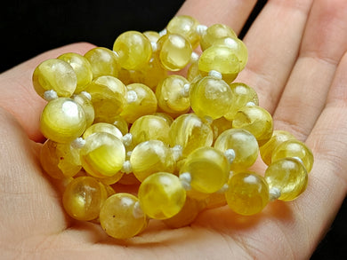 Lepidolite - Golden Mica EO+ 8+mm 26.5inch
