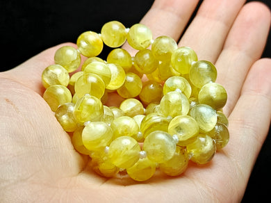 Lepidolite - Golden Mica EO+ 8+mm 24.5inch