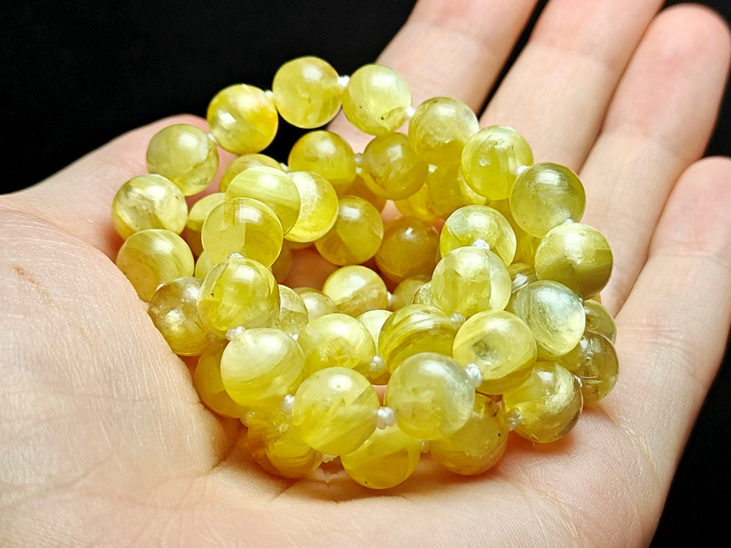 Lepidolite - Golden Mica EO+ 8+mm 24.5inch