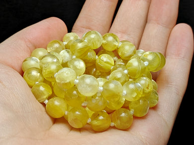 Lepidolite - Golden Mica EO+ 8+mm 24.5inch