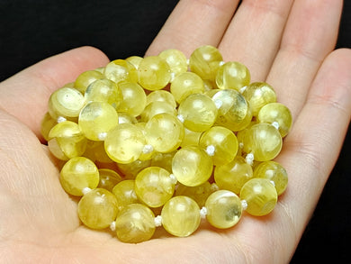 Lepidolite - Golden Mica EO+ 8+mm 25.5inch