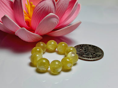Lepidolite - Golden Mica Gem Healing Ring