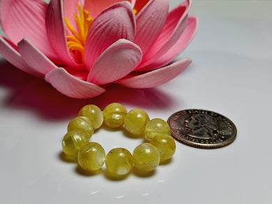 Lepidolite - Golden Mica Gem Healing Ring