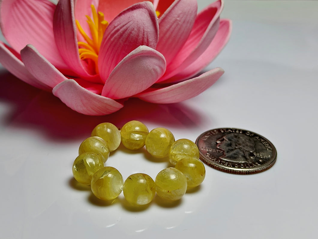 Lepidolite - Golden Mica Gem Healing Ring